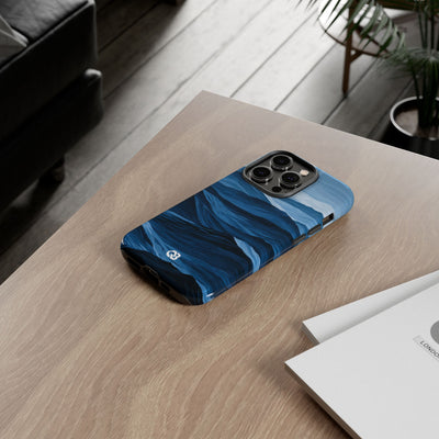 Blue Tough Phone Case for iPhone - Cobalt Ridge Tides