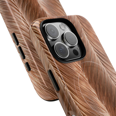 Rose Gold Weave · Tough 2.0 Magnetic Phone Case for iPhone · Brown