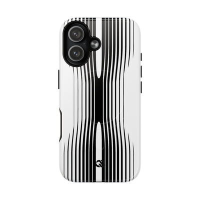 White Tough 2.0 Magsafe Phone Case for iPhone - Kinetic Mono Distortion