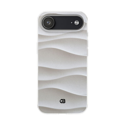 White Lite Phone Case for iPhone - Arctic Flow Ridges