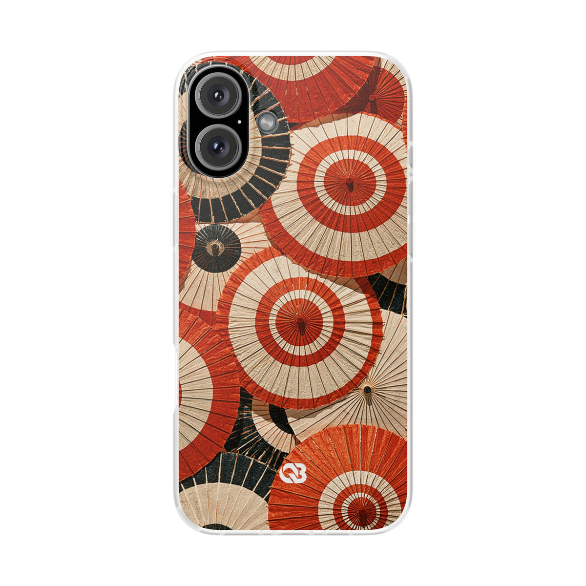 Vermilion Wagasa Motif · Lite Phone Case for iPhone ·  Red