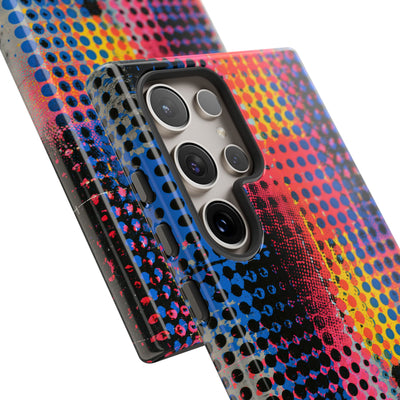 Chromatic Halftone Grid · Tough Phone Case for Samsung · Blue