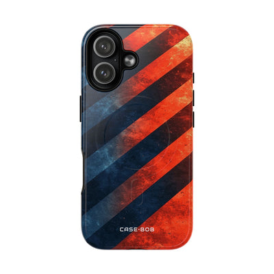 Diagonal Stripes Blaze iPhone 17 Case - Tough+ - CASE•BOB