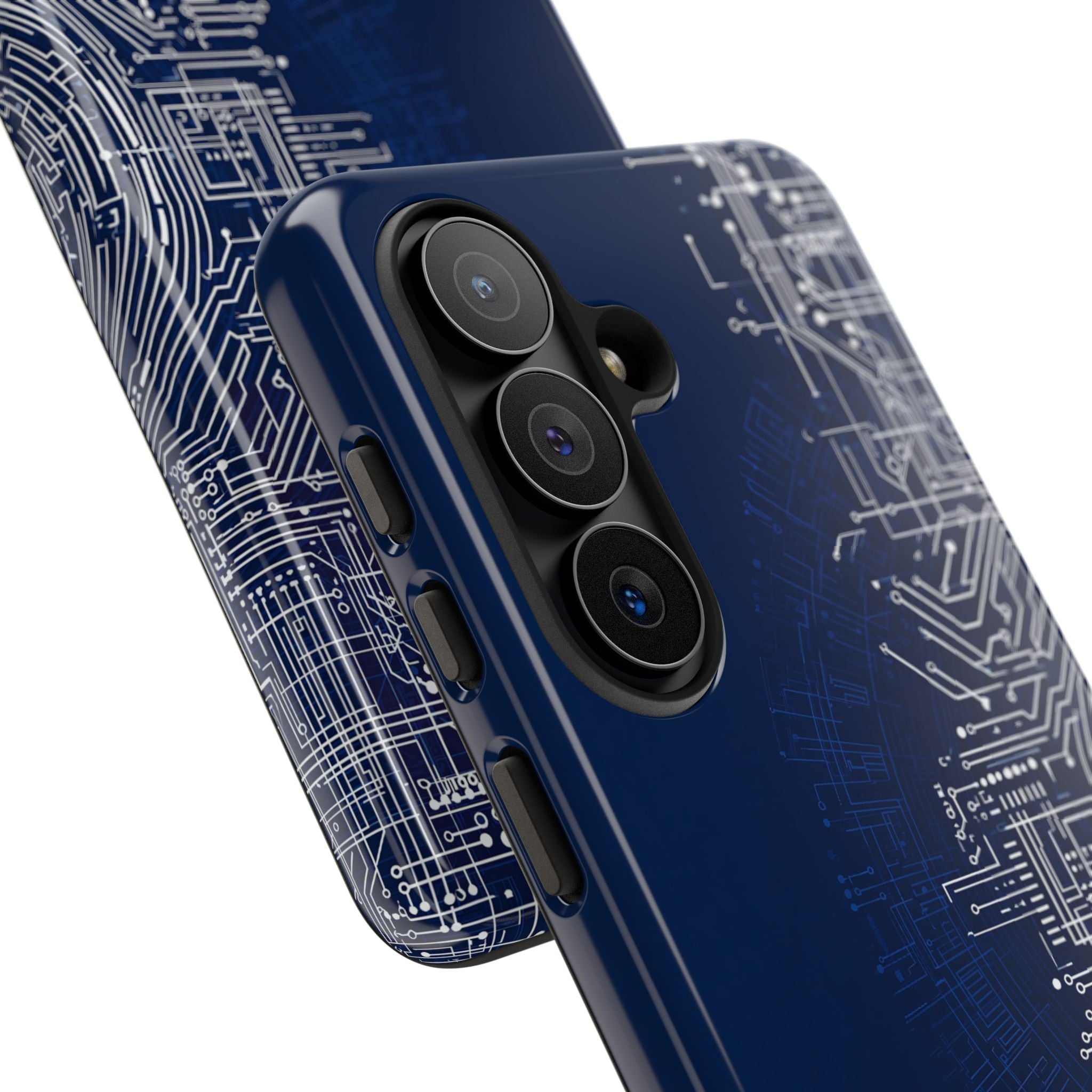 Blue Tough Phone Case for Samsung - Cobalt Circuit Logic