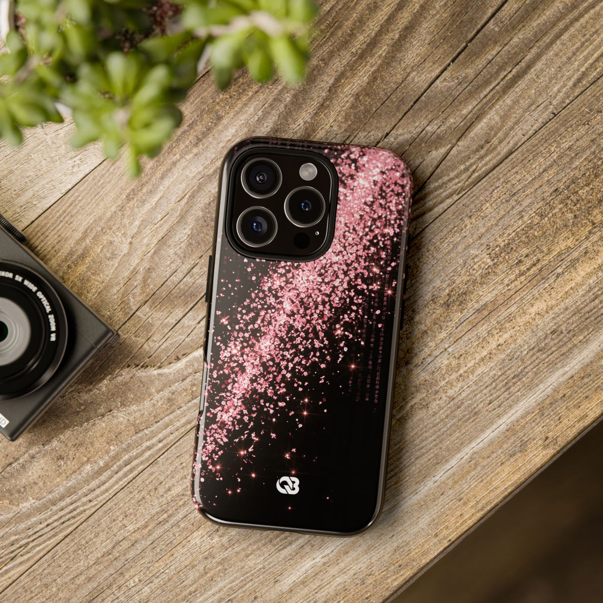 Rose Digital Cascade · Tough Phone Case for iPhone · Pink