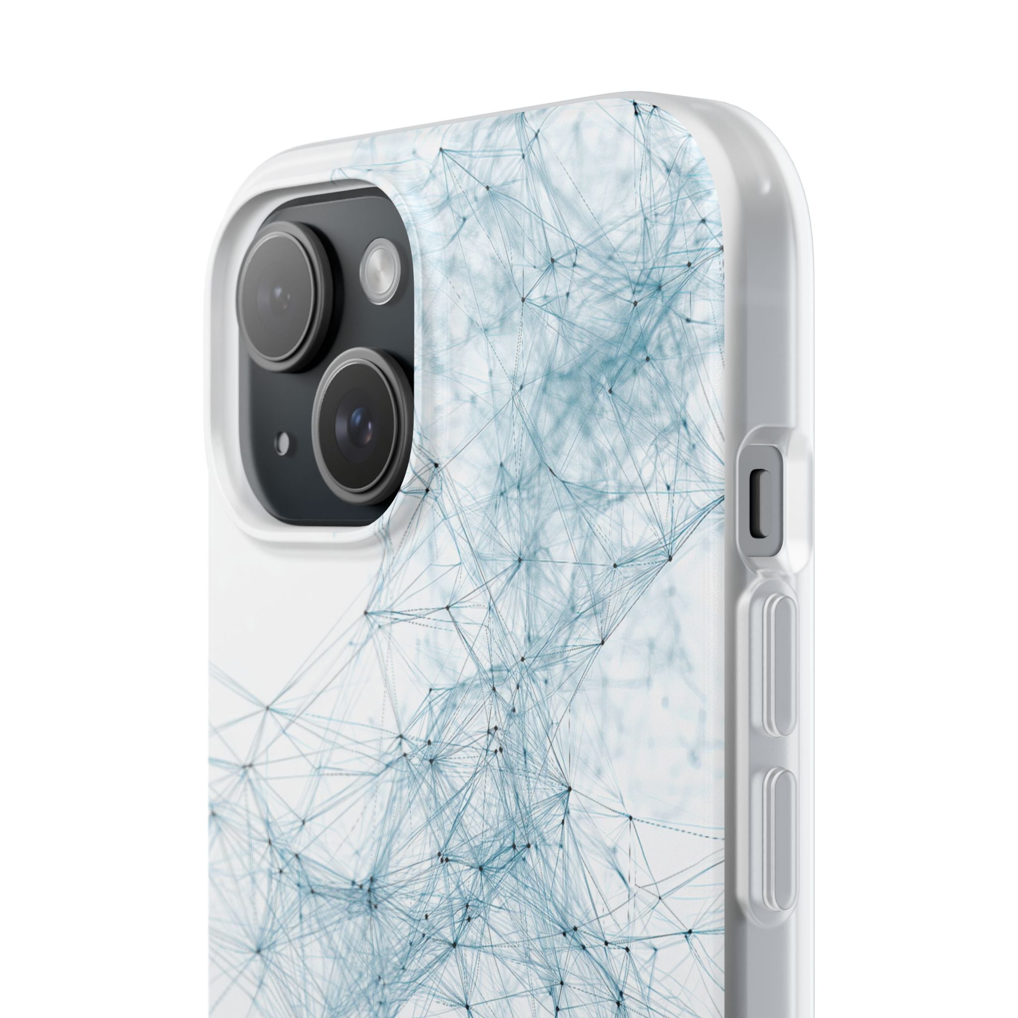 Blue Lite Phone Case for iPhone - Glacial Neural Web