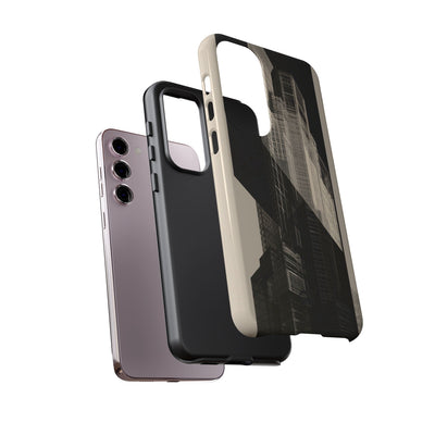 Beige Tough Phone Case for Samsung - Monolith Urban Grid