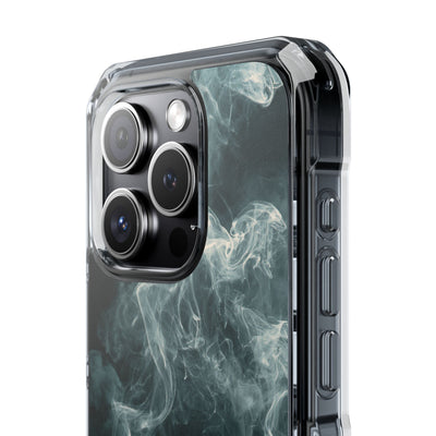 Luminescent Vapor Drift · Clear Impact Magnetic Phone Case for iPhone · Teal