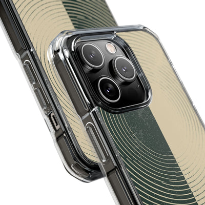 Green Impact MagSafe Phone Case for iPhone - Evergreen Split Grain