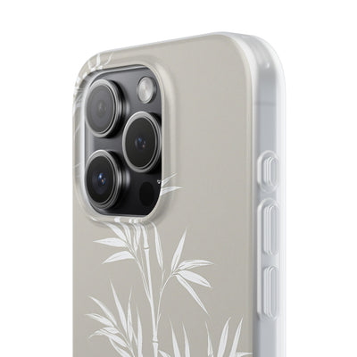 Beige Lite Phone Case for iPhone - Sandstone Bamboo Stalks