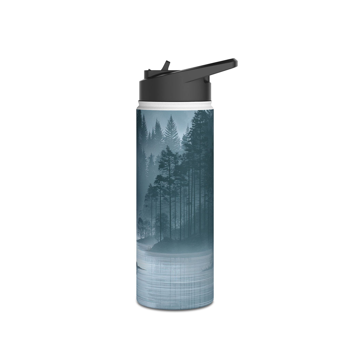 Silent Nordic Fjord · Insulated Water Bottle · Blue