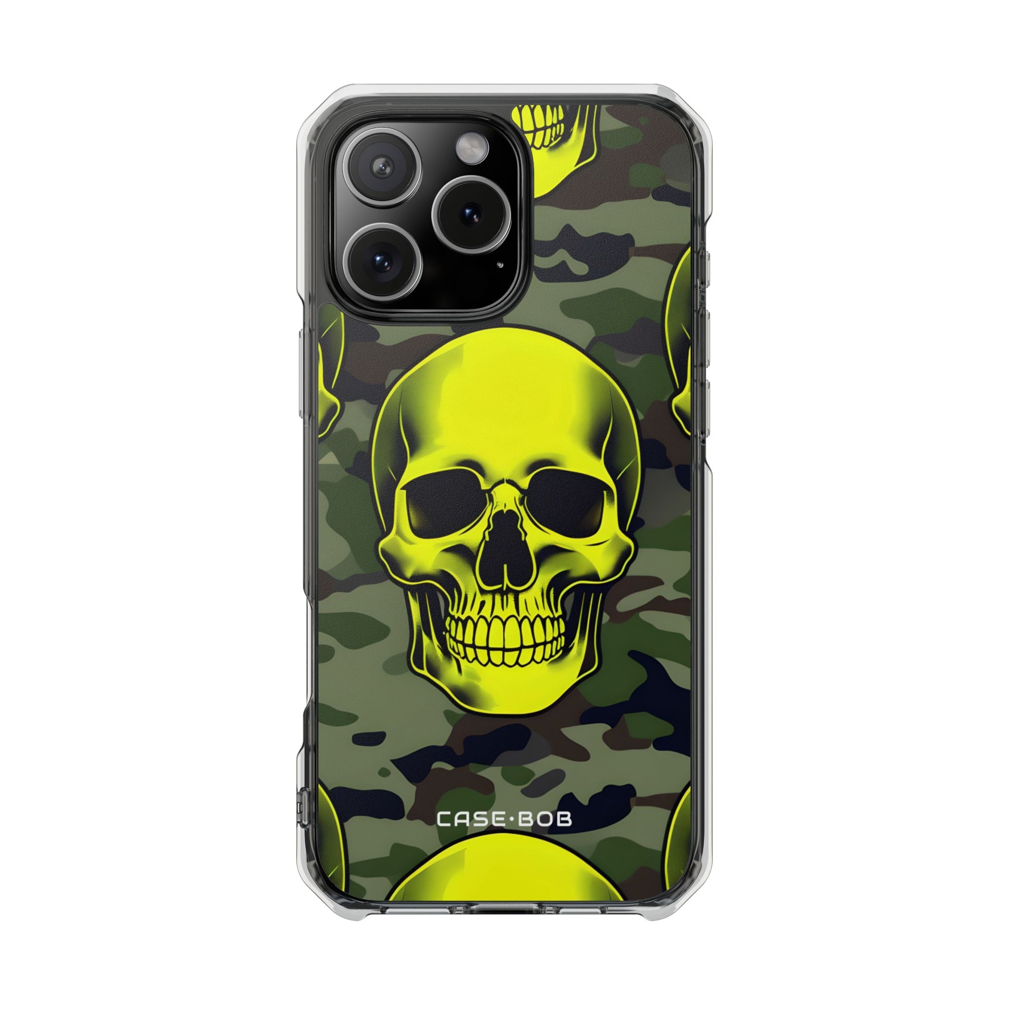Neon Schädel Camo iPhone 16 Pro Max Case - Impact