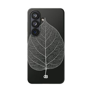 Black Lite Phone Case for Samsung - Bleached Leaf Lattice