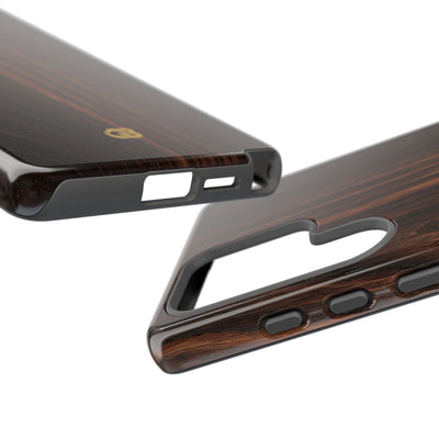 Brown Tough Phone Case for Samsung - Burnished Mahogany Grain