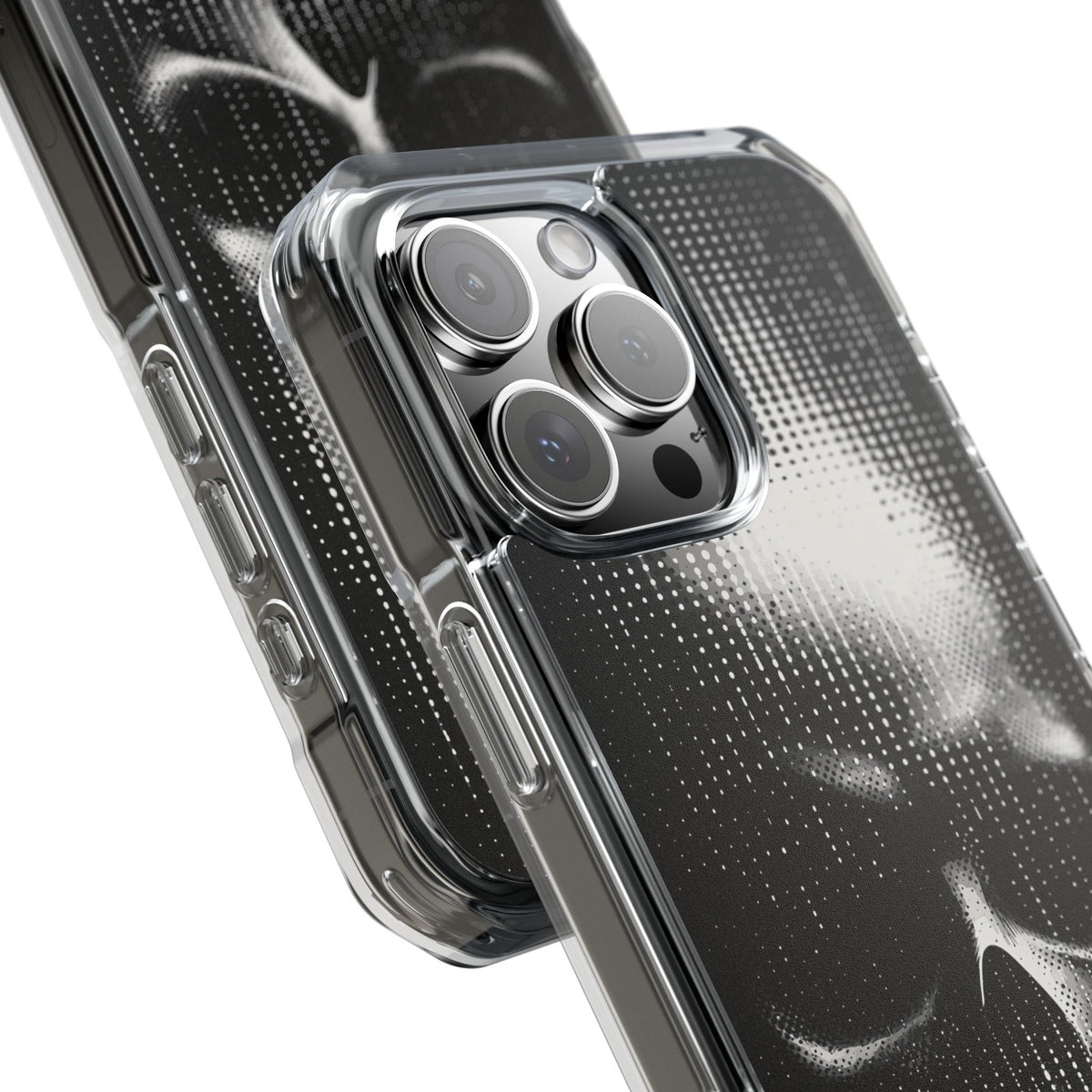 Raster Phantom · Clear Impact Magnetic Phone Case for iPhone ·  Black