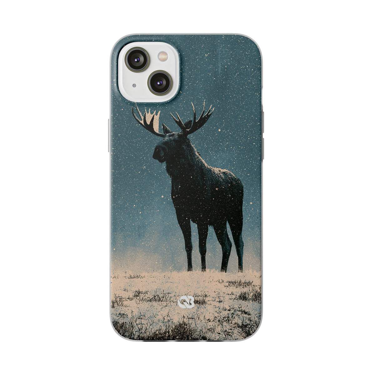 Nordic Boreal Moose · Lite Phone Case for iPhone ·  Blue