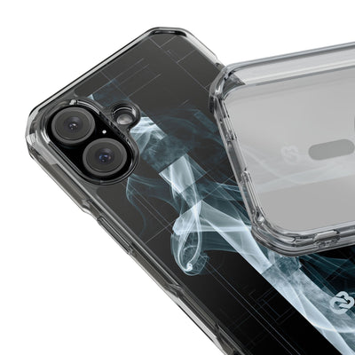 Black Impact MagSafe Phone Case for iPhone - Arctic Vapor Grid