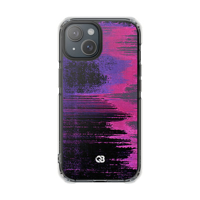 Neon Signal Shift · Clear Impact Magnetic Phone Case for iPhone · Purple