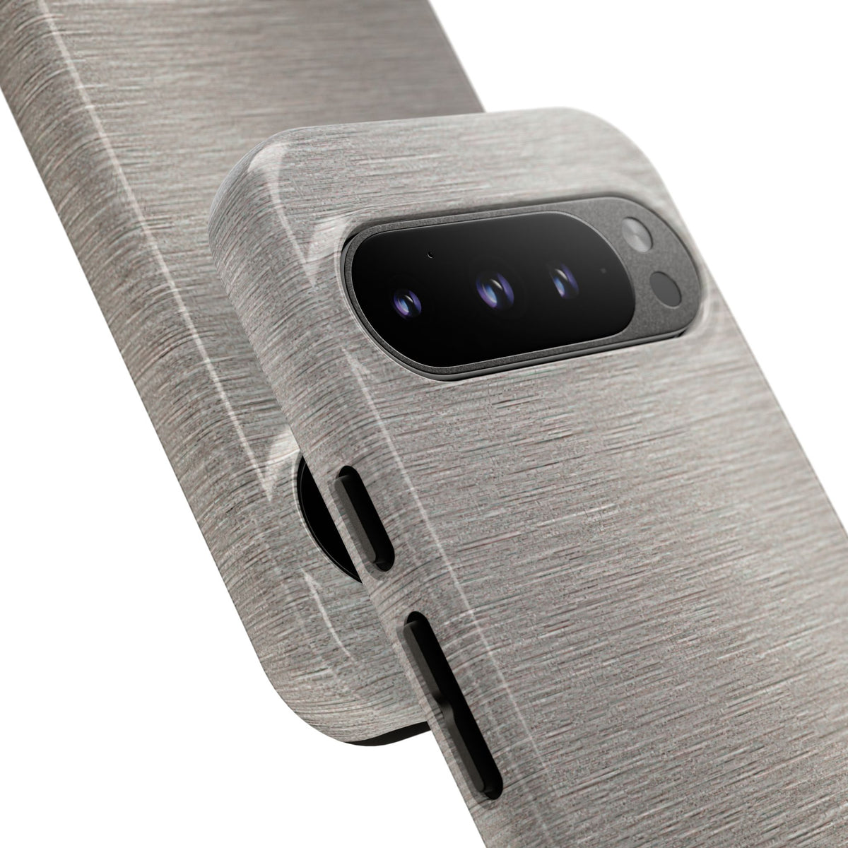 Brushed Silver Alloy · Tough Phone Case for Pixel ·  Silver