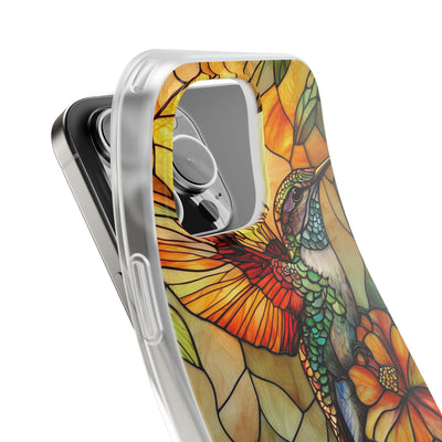 Amber Glass Hummingbird · Soft Phone Case for iPhone