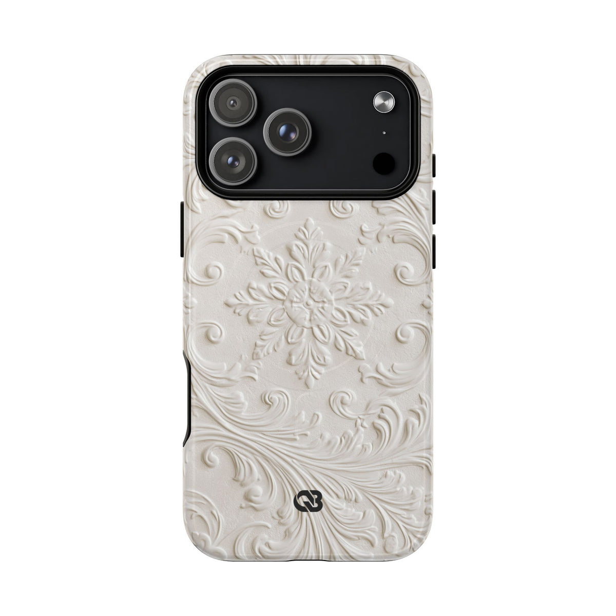 Ivory Baroque Relief · Tough 2.0 Magnetic Phone Case for iPhone · White