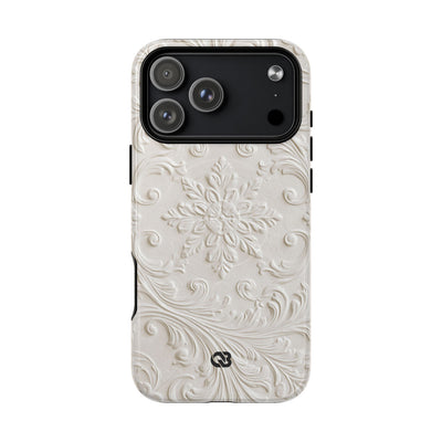 Ivory Baroque Relief · Tough 2.0 Magnetic Phone Case for iPhone · White