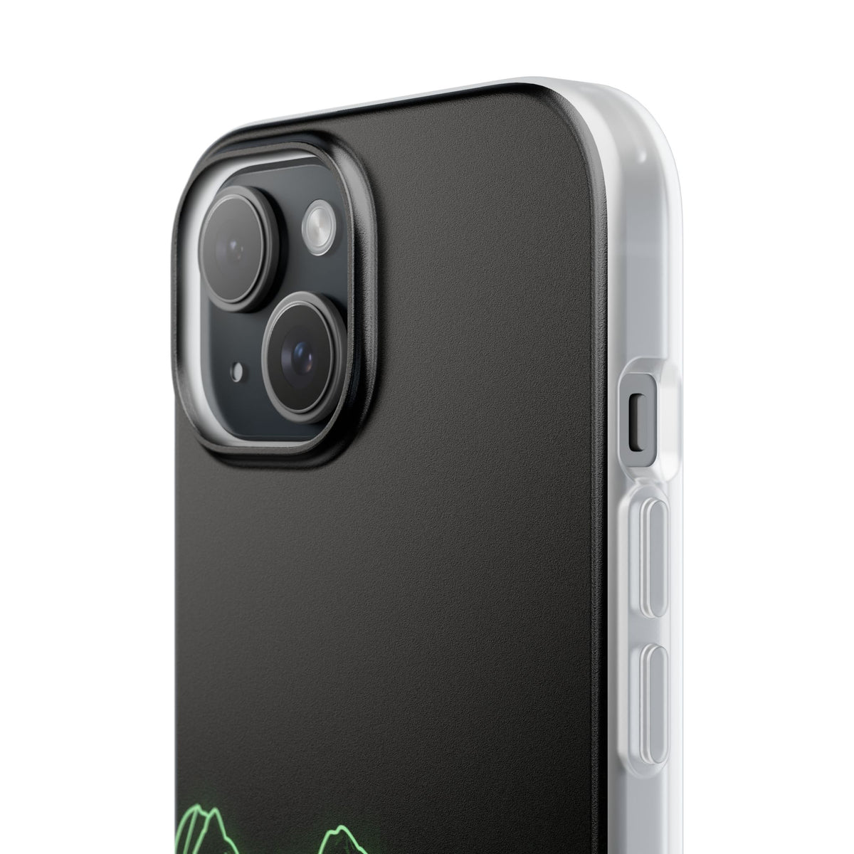 Nordic Mountain Contour · Lite Phone Case for iPhone ·  Black