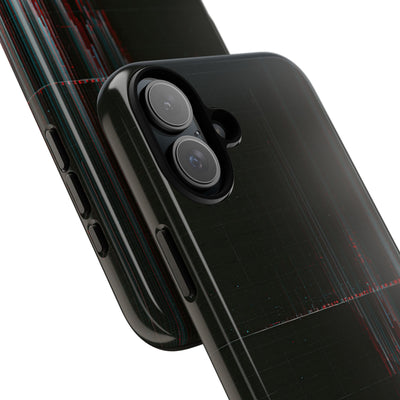 Black Tough Phone Case for iPhone - Corrupted Data Stream