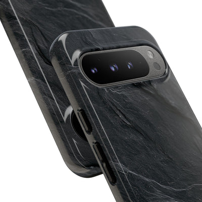 Dark Slate Strata · Tough Phone Case for Pixel ·  Black