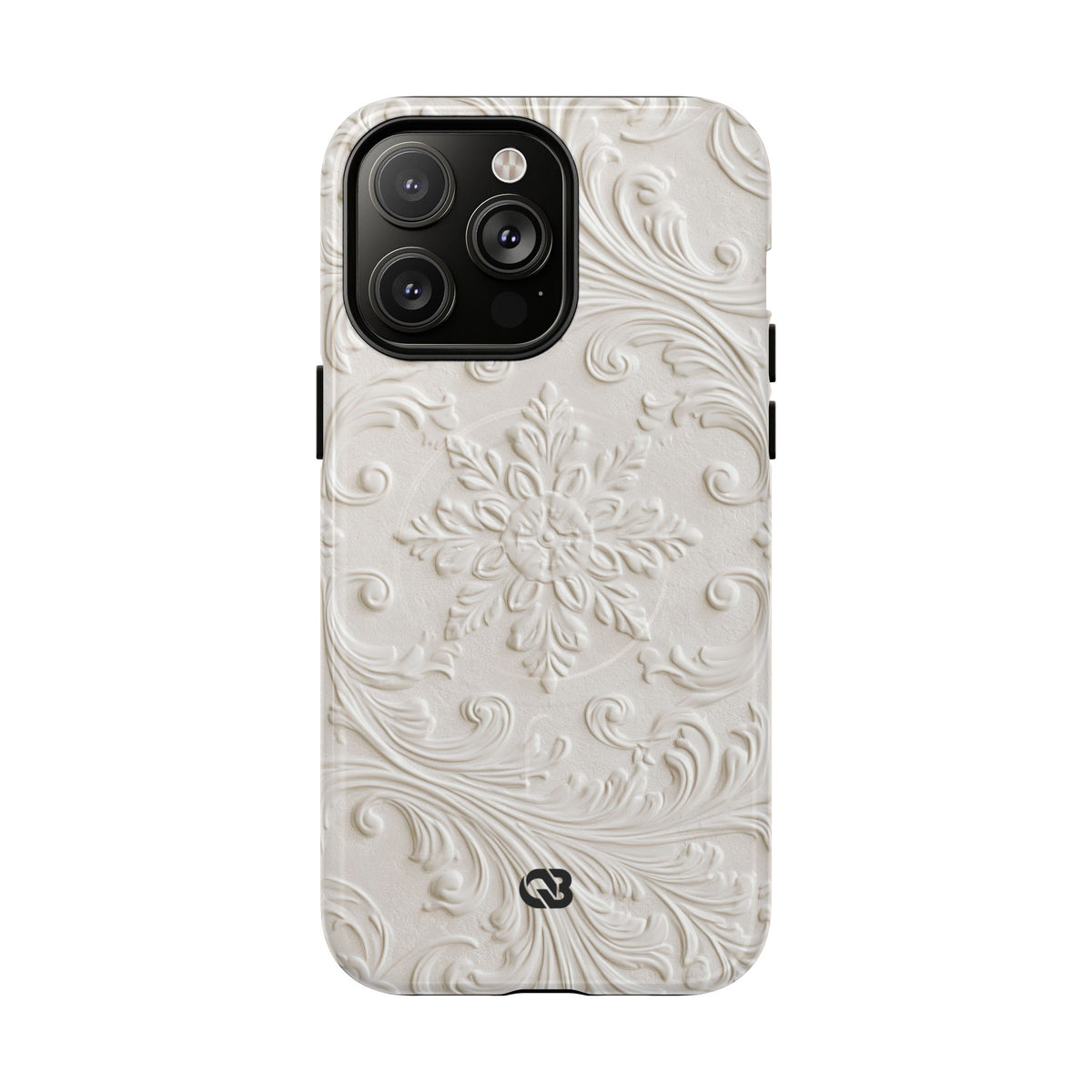 Ivory Baroque Relief · Tough 2.0 Magnetic Phone Case for iPhone · White