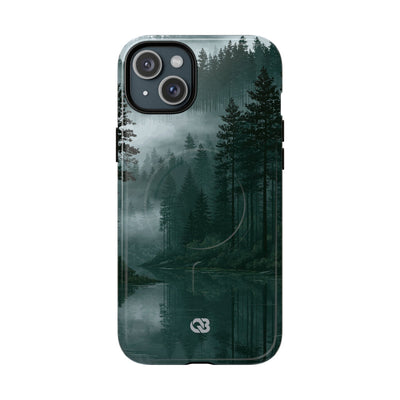 Green Tough 2.0 Magsafe Phone Case for iPhone - Misty Evergreen Mirror