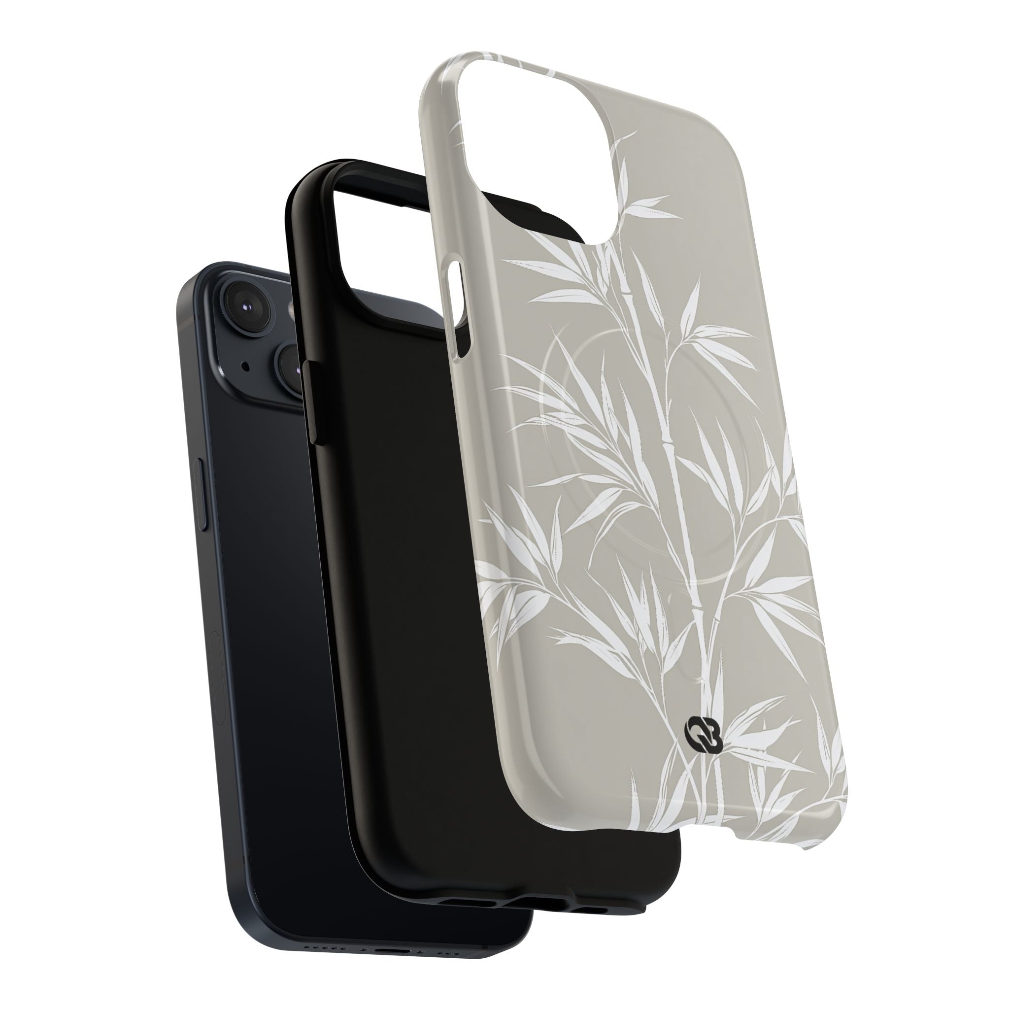 Beige Tough 2.0 Magsafe Phone Case for iPhone - Sandstone Bamboo Stalks