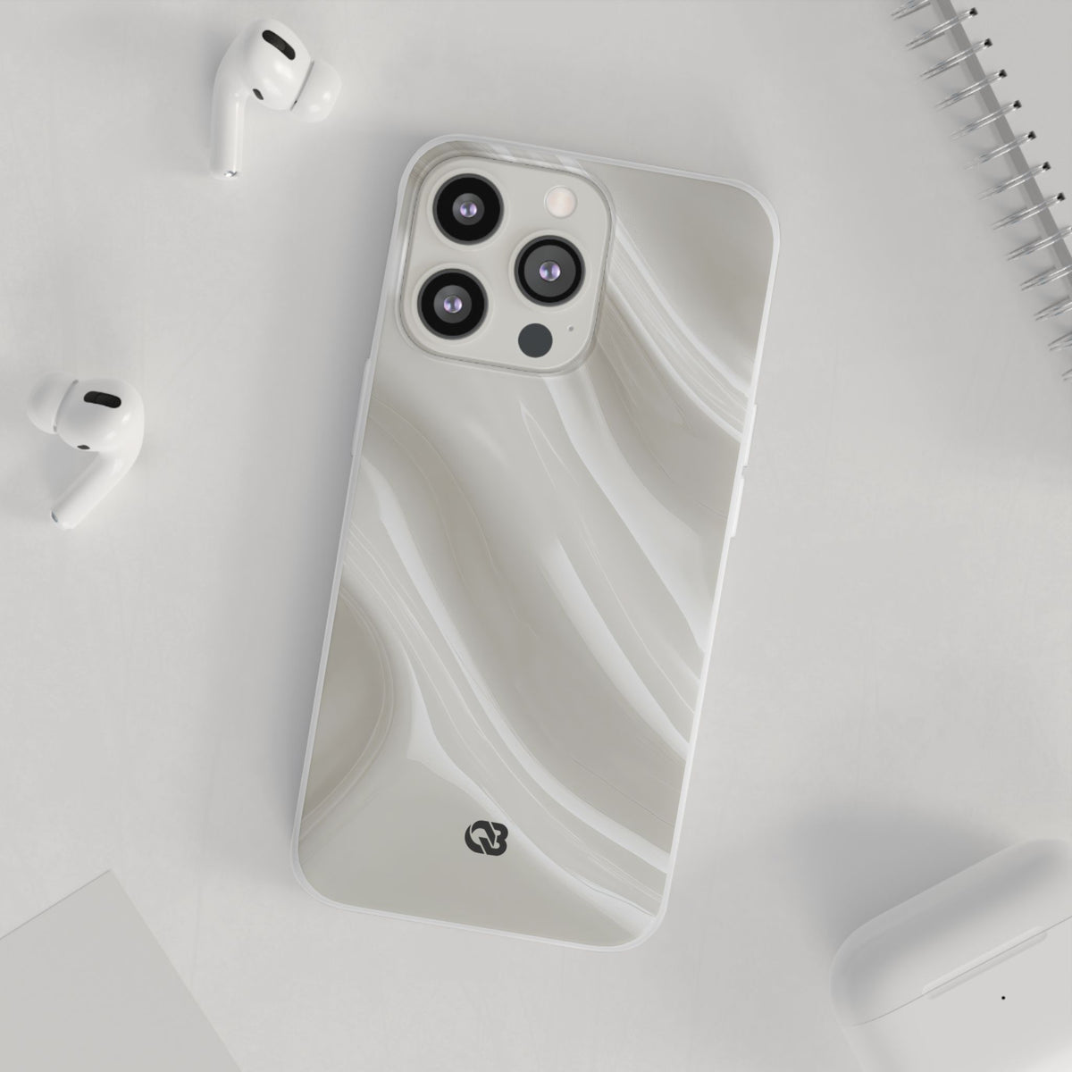 Liquid Enamel Fold · Lite Phone Case for iPhone ·  White