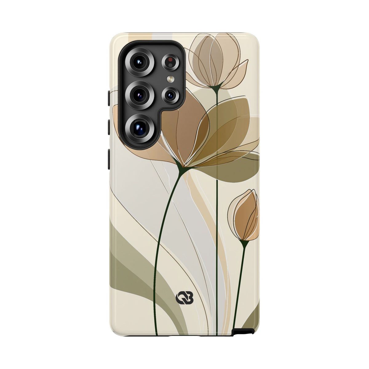 Translucent Petal Contour · Tough Phone Case for Samsung · Beige