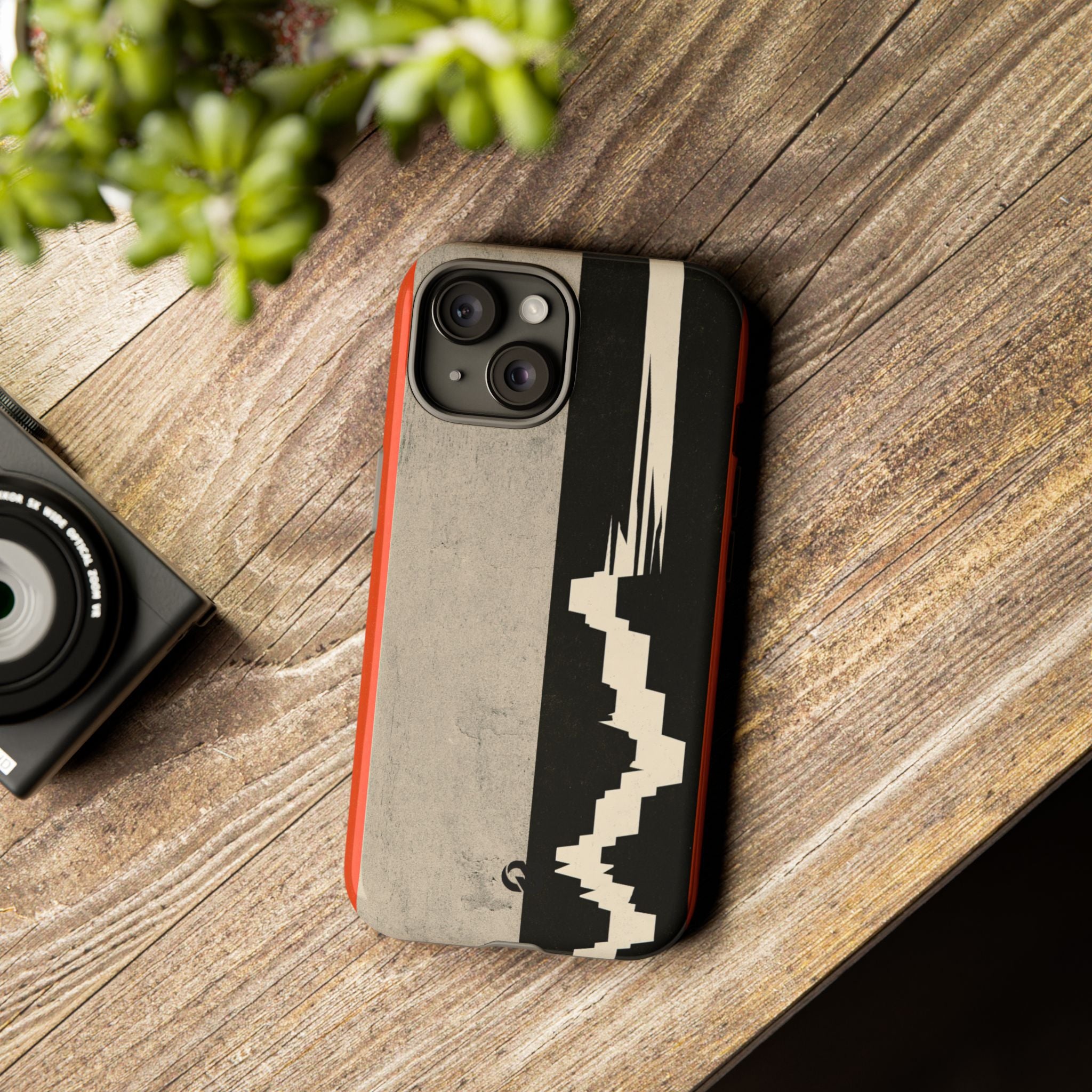 Orange Tough Phone Case for iPhone - Orange Monolith Rift