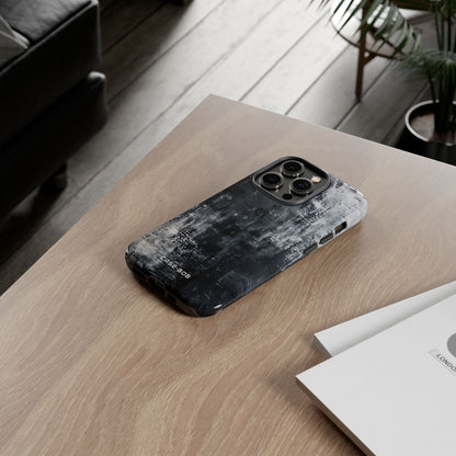 Texturiertes Blackscape iPhone 14 Pro Case - Tough