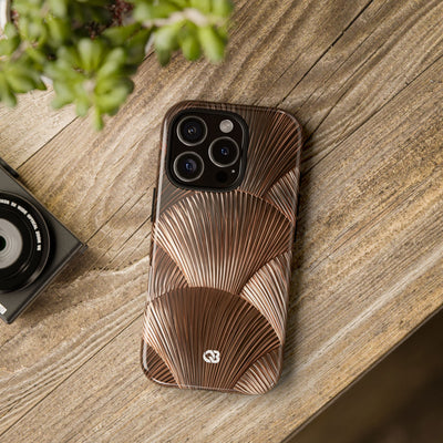 Rose Gilded Fan · Tough Phone Case for iPhone · Gold
