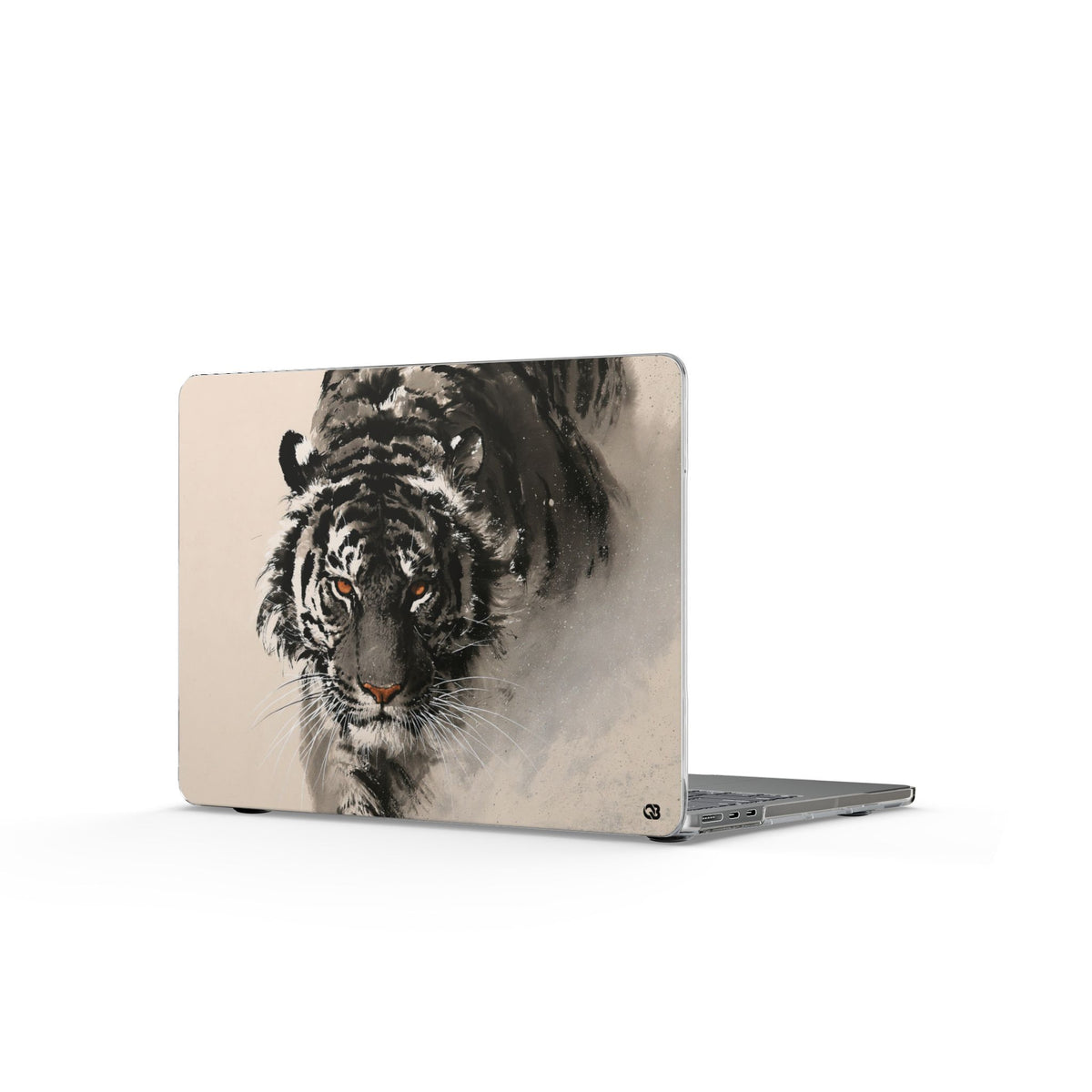 Ink Wash Tiger · Clear Hard Case for MacBook · Beige