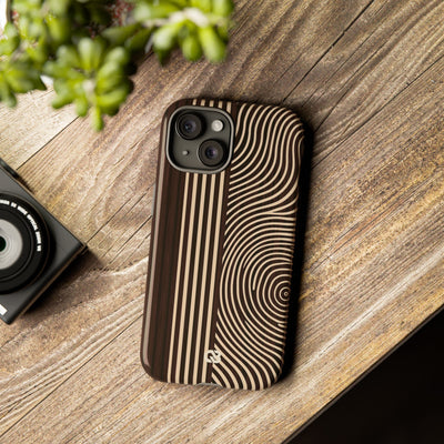 Brown Tough Phone Case for iPhone - Espresso Sand Ridge