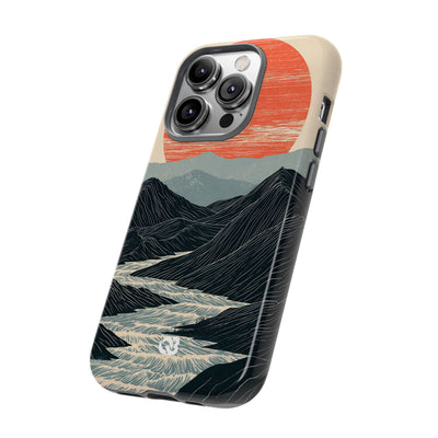 Crimson Ridge Horizon · Tough Phone Case for iPhone · Black