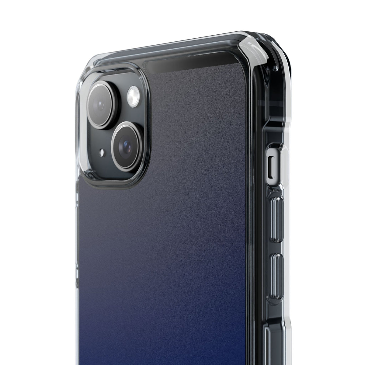 Midnight Cobalt Gradient · Clear Impact Magnetic Phone Case for iPhone · Blue