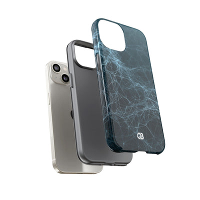 Teal Tough Phone Case for iPhone - Arctic Neural Mesh
