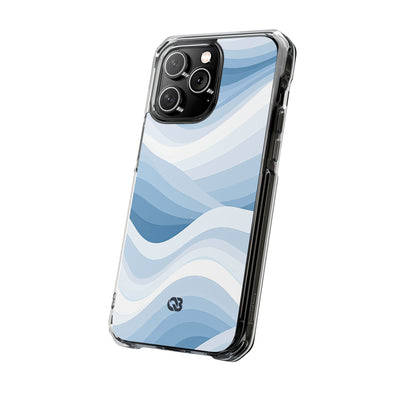 Blue Impact MagSafe Phone Case for iPhone - Glacial Indigo Flow