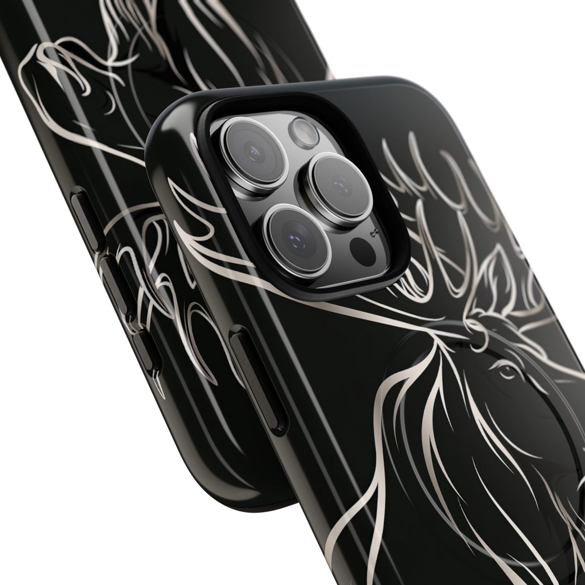 Nordic Moose Contour · Tough 2.0 Magnetic Phone Case for iPhone · Black