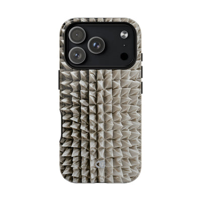 Beige Tough 2.0 Magsafe Phone Case for iPhone - Bone Spiked Grid