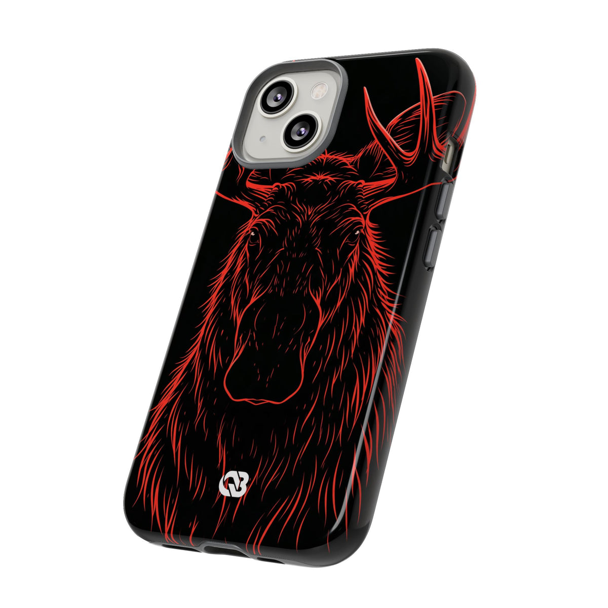 Crimson Horizon Moose · Tough Phone Case for iPhone · Black