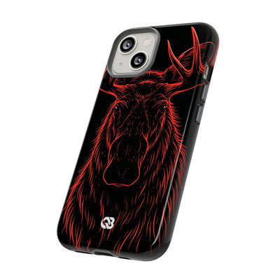 Crimson Horizon Moose · Tough Phone Case for iPhone · Black