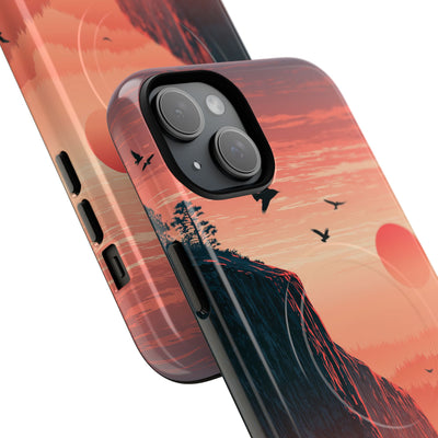 Orange Tough 2.0 Magsafe Phone Case for iPhone - Crimson Ridge Flight