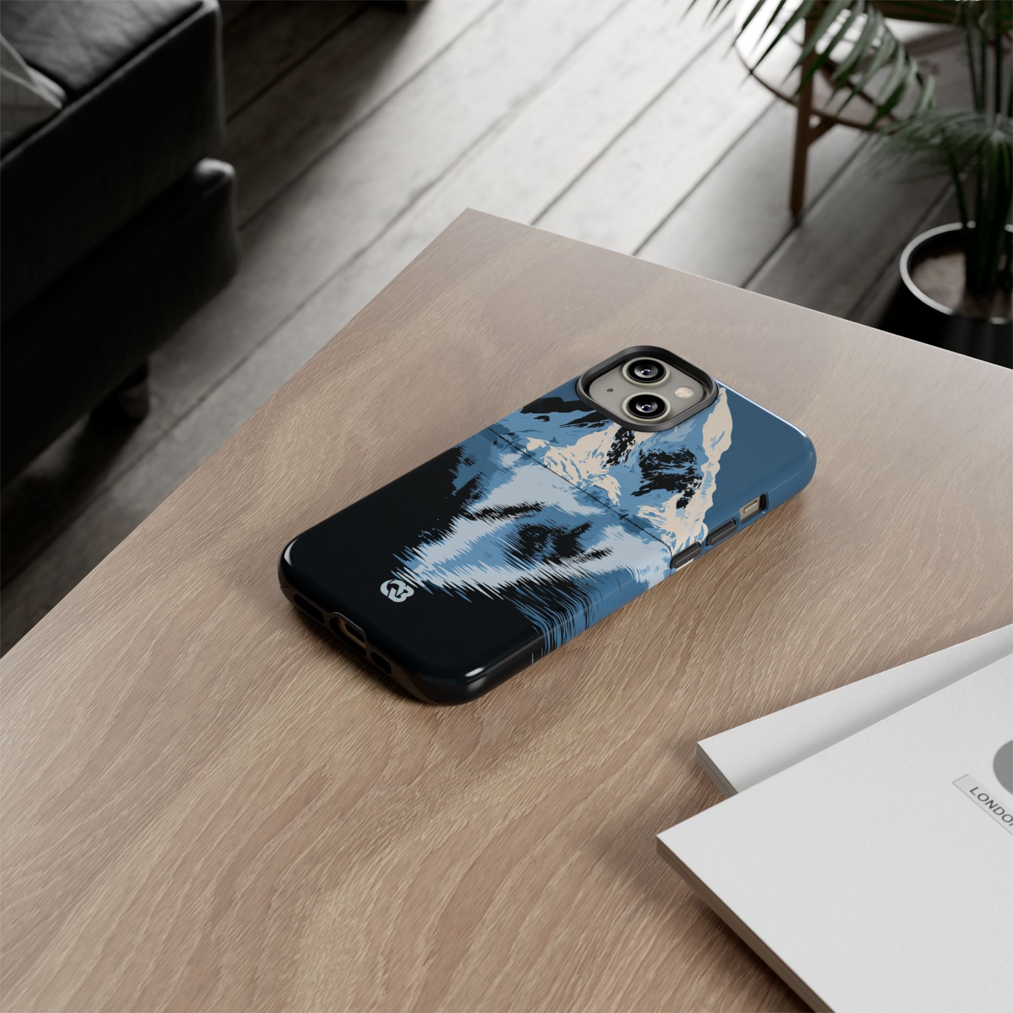 Blue Tough Phone Case for iPhone - Arctic Summit Mirror