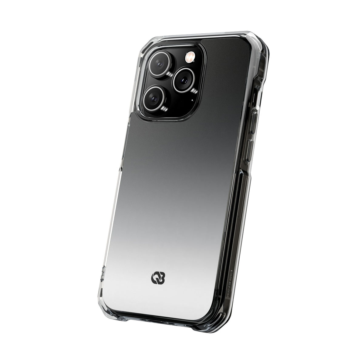 Noir Ombre Fade · Clear Impact Magnetic Phone Case for iPhone ·  Black